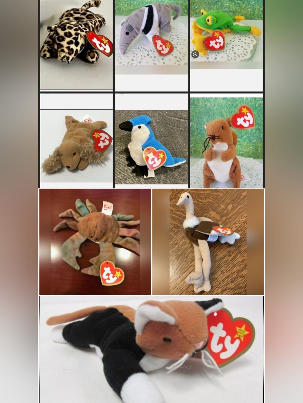 Lot of 9 VTG 1999 McDonald’s Ty Teenie Beanie Babies - All NIP Sealed Set